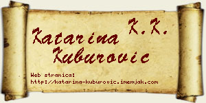 Katarina Kuburović vizit kartica